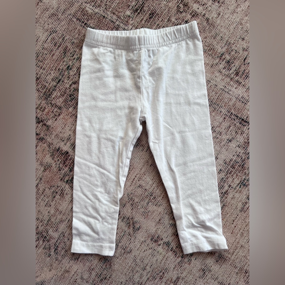 Carter's White Cropped Leggings Size 4 Toddler Girl